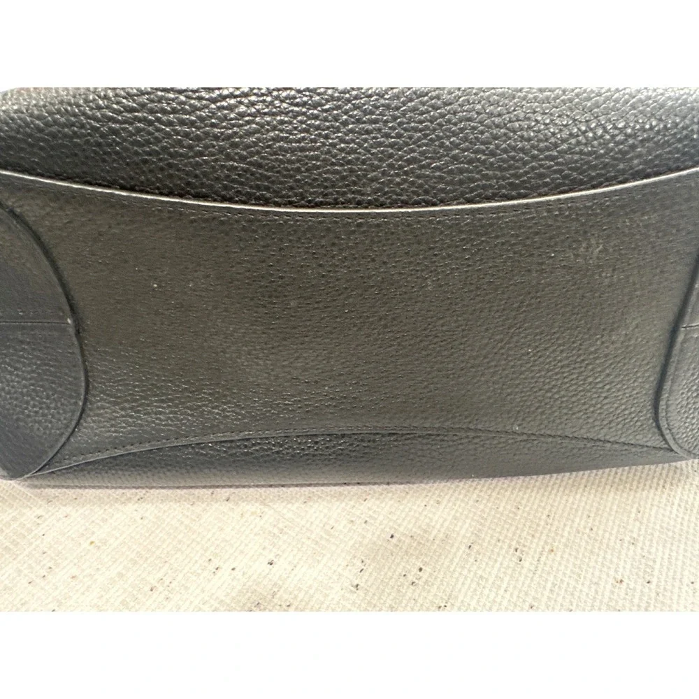 Kate Spade New York Pebble Leather Shoulder Bag Black purse Gold Hardware Leila - Picture 5 of 13